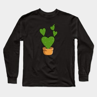 Heart Shaped Cactus Long Sleeve T-Shirt